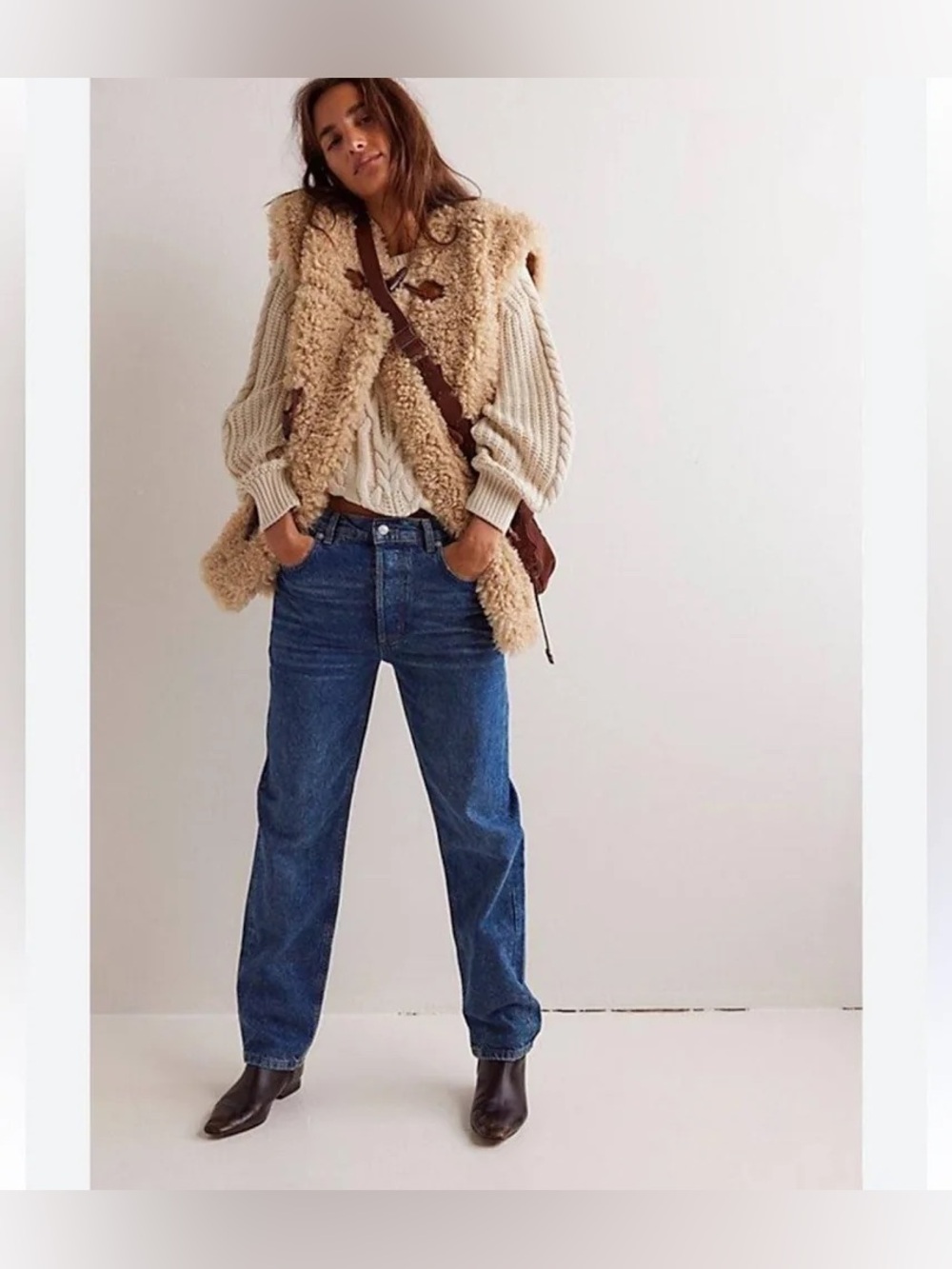 Free People Zane Mid-Rise Straight Leg Jeans